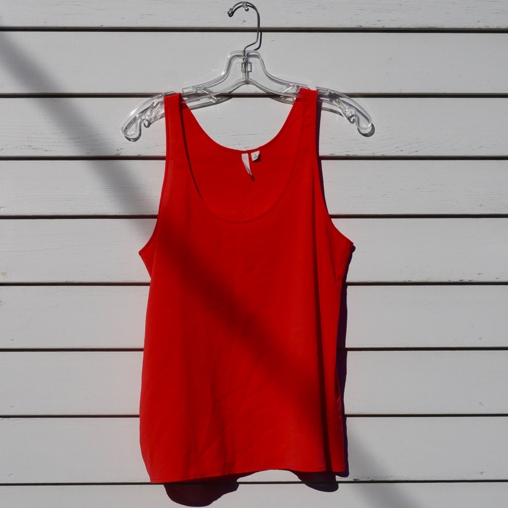 NORDSTROM Bright Red Flowy Tank Top